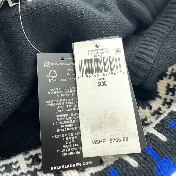 NEW Lauren Ralph Lauren Women's 2X Plus Off-The-Shoulder Fair Black Wool Dress - Picture 7 of 9